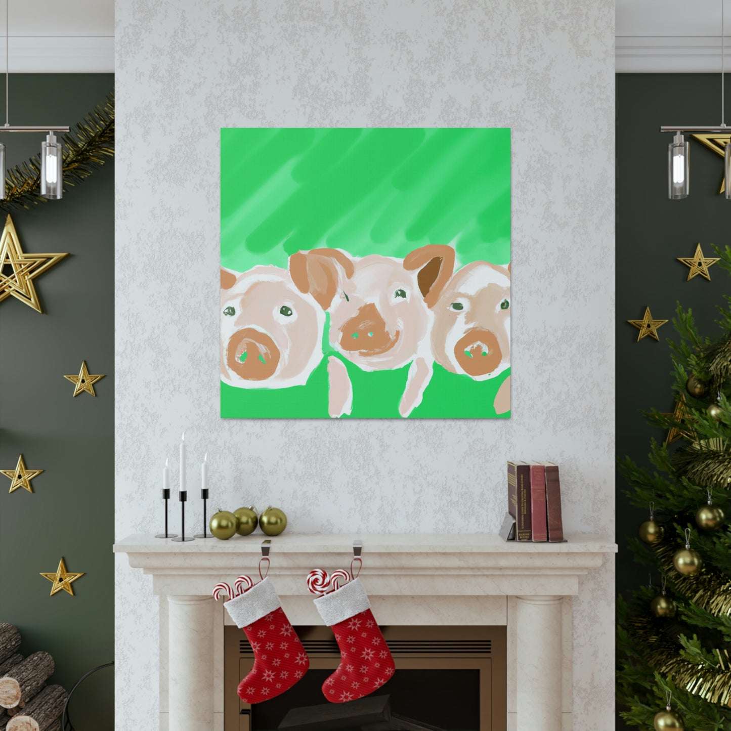 Pigs in Monochrome - Canvas