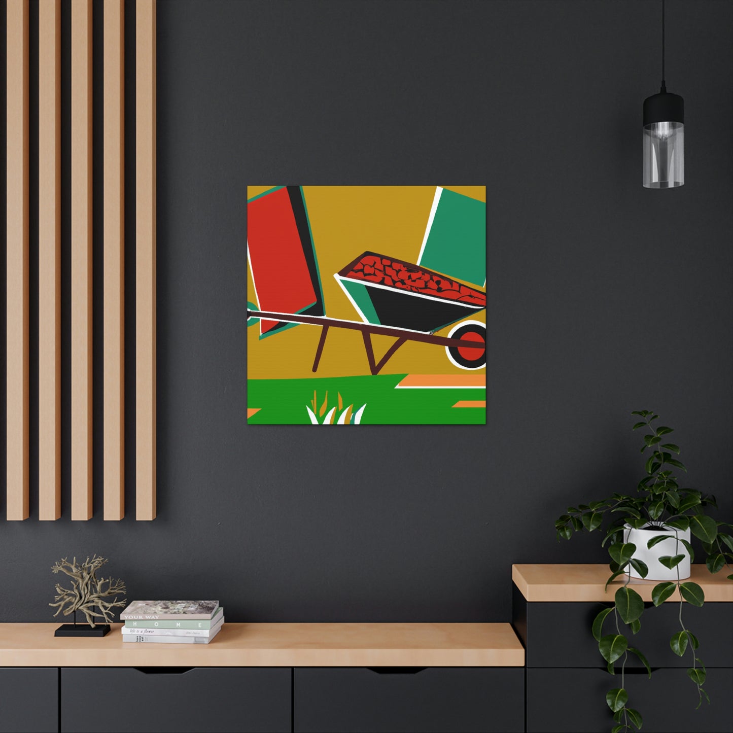 "Wheelbarrow in Motion" - Canvas