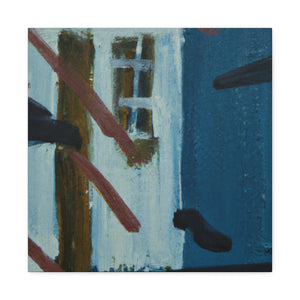 "Beach Hut Abstraction" - Canvas