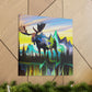 Moose in Art Deco - Canvas