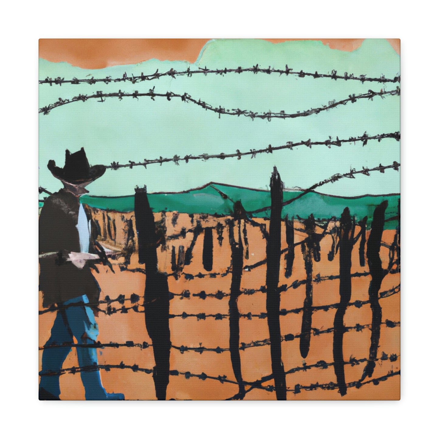 Barbed Wire Discourse. - Canvas