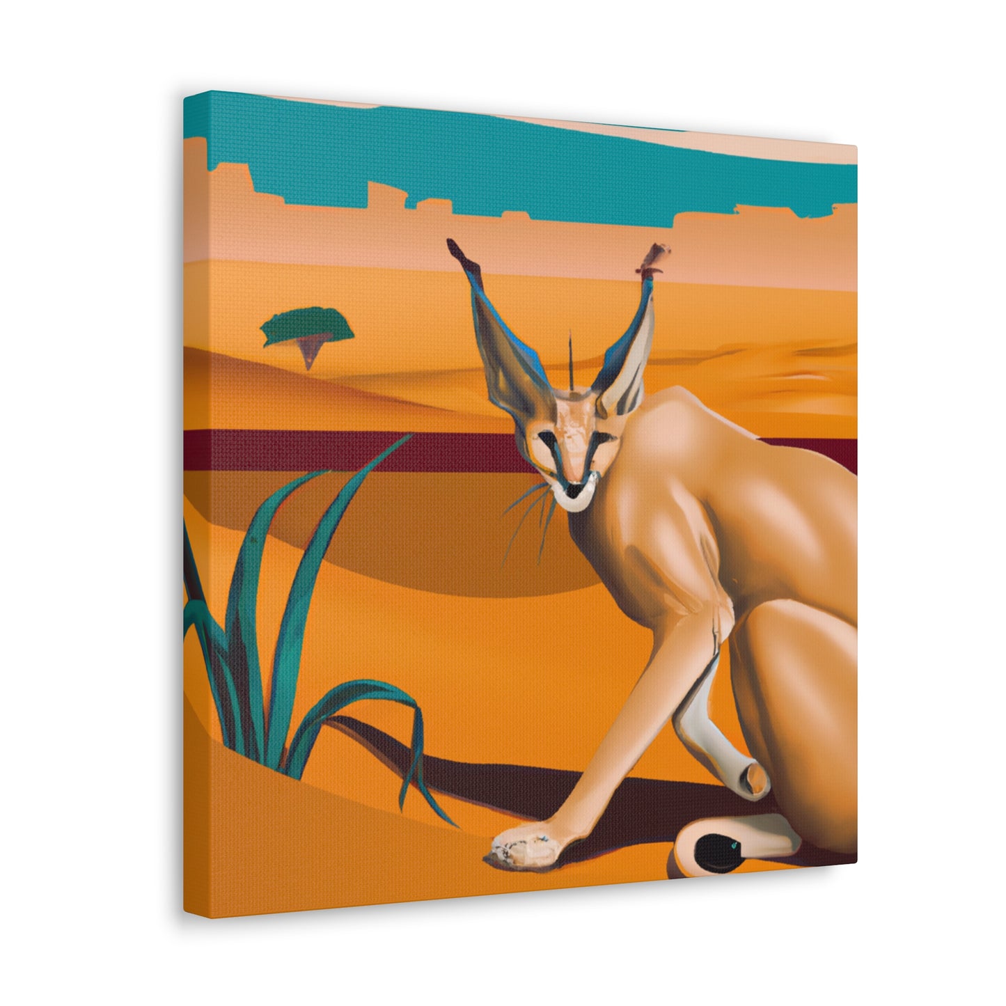 "Caracal's Classic Shine" - Canvas