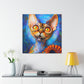 "Devon Rex Regal Portrait" - Canvas