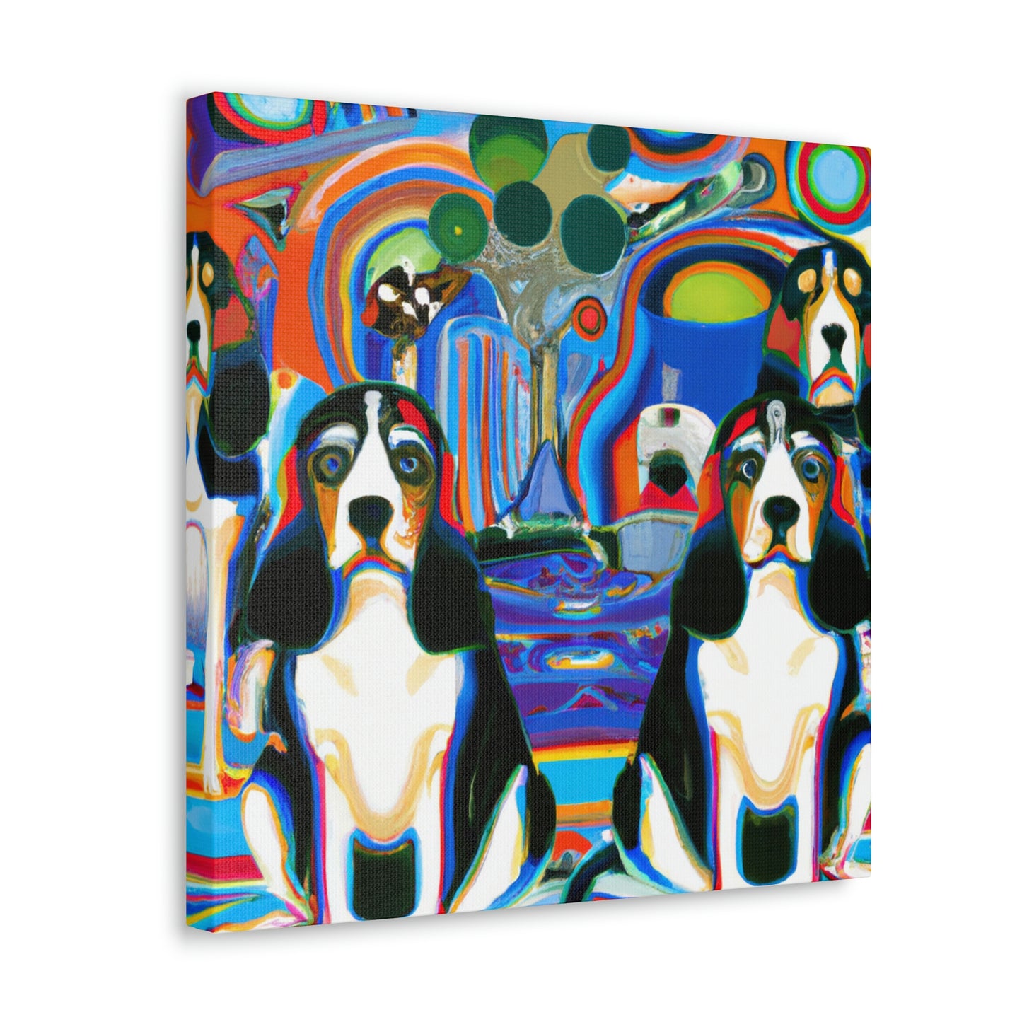 "Beagle in Art Deco" - Canvas