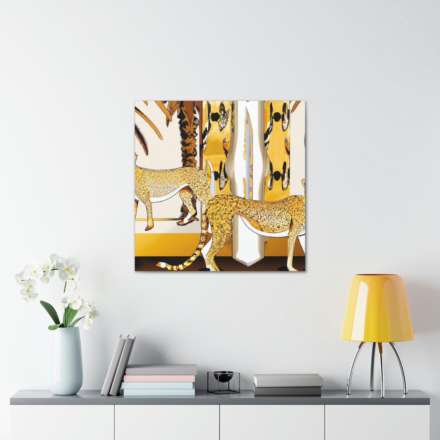 "Cheetah's Wild Symphony" - Canvas