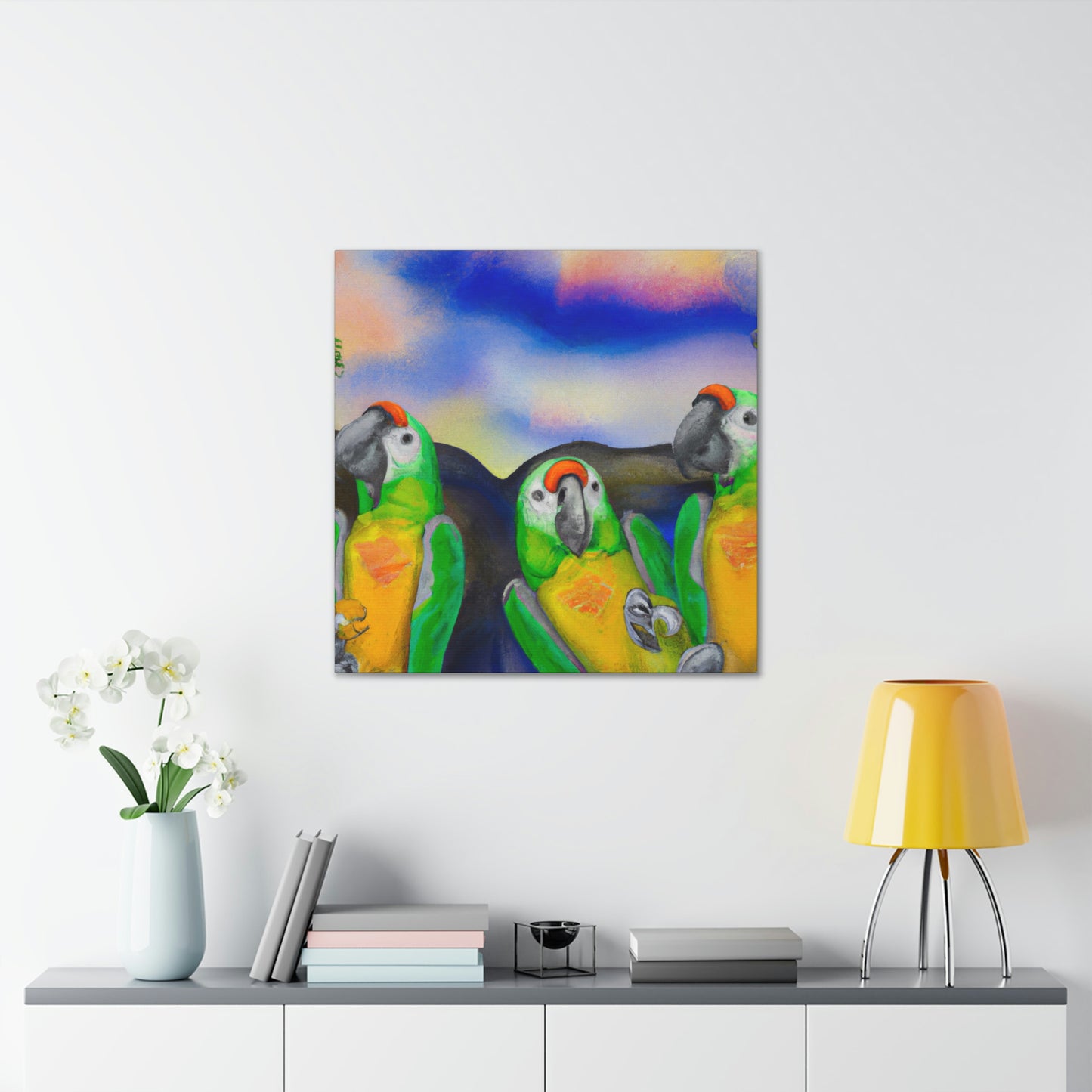 Parrots of Paradise Surreal - Canvas