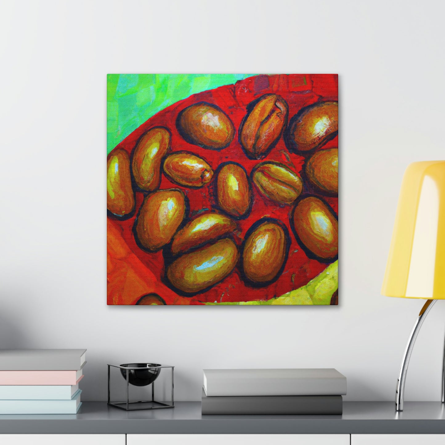 Coffee Beans in Color - Canvas