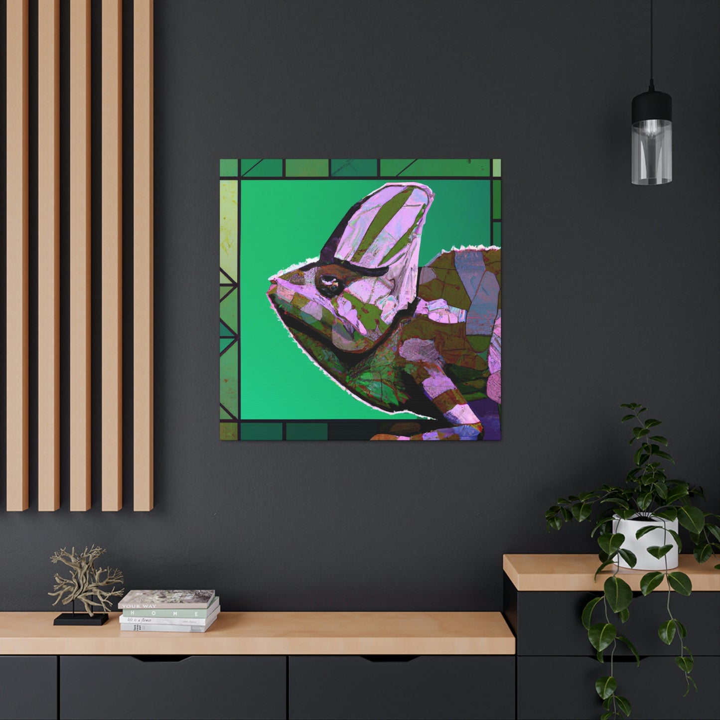 "Chameleon's Lush Veil" - Canvas