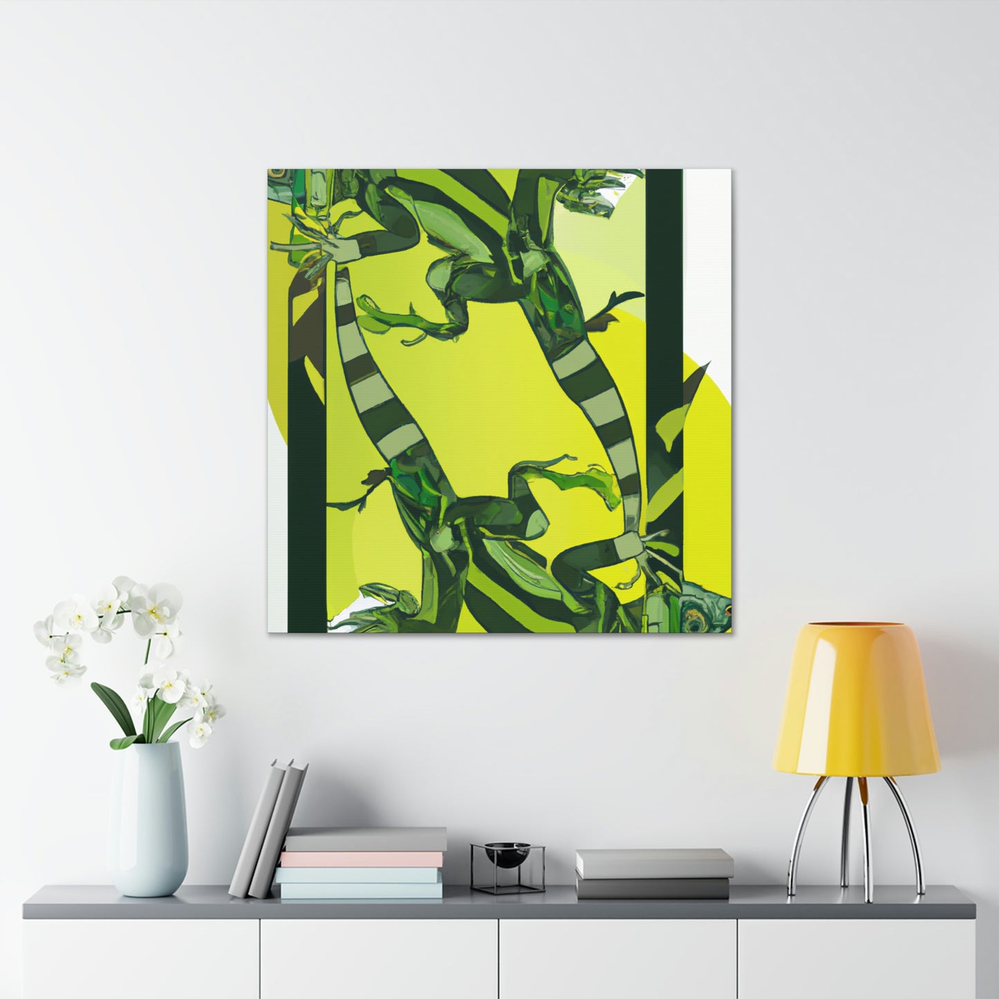 "Iguanas in Art Deco" - Canvas