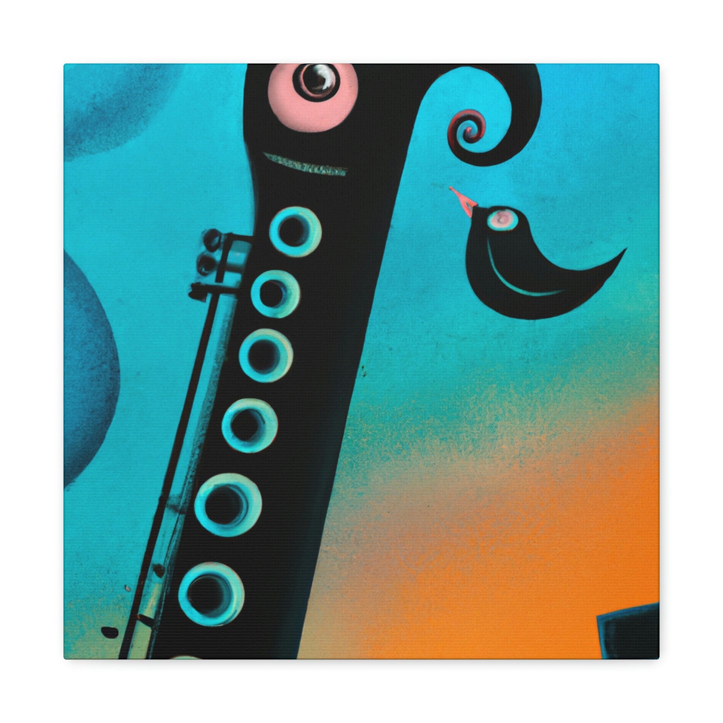 "Clarinet's Reflection Dance" - Canvas