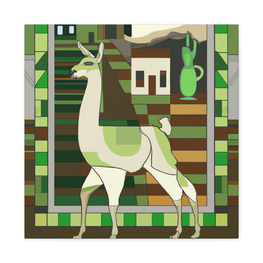 "Llama Art Deco Dream" - Canvas