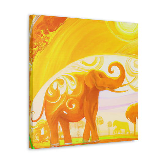 "Elephant's Exquisite Curve" - Canvas