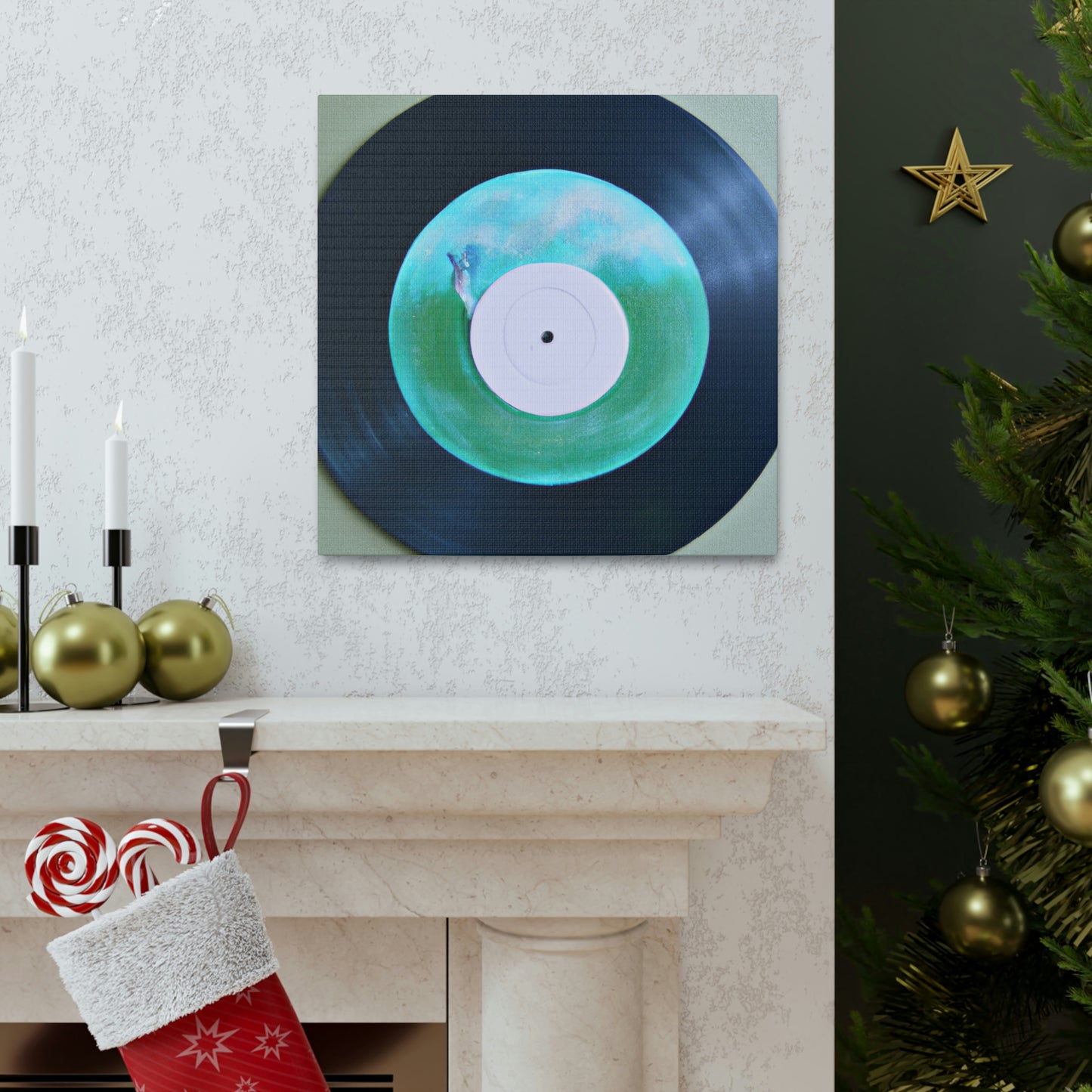 "Vinyl Record Dreamscape" - Canvas