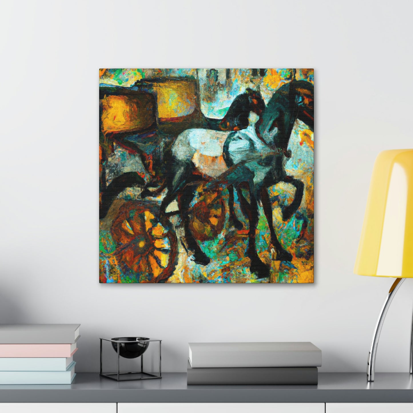 "Horse and Carriage Ride" - Canvas