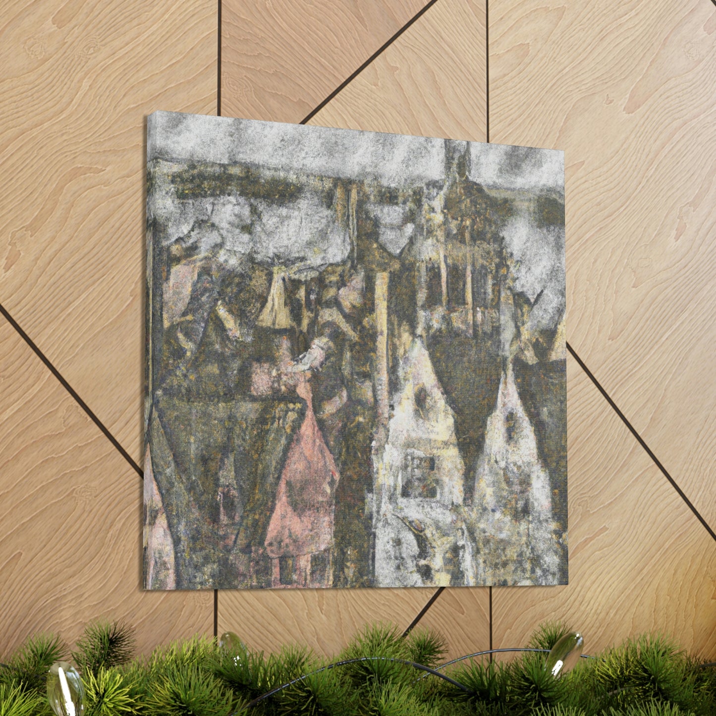 "Tudor Pointillist Dream" - Canvas