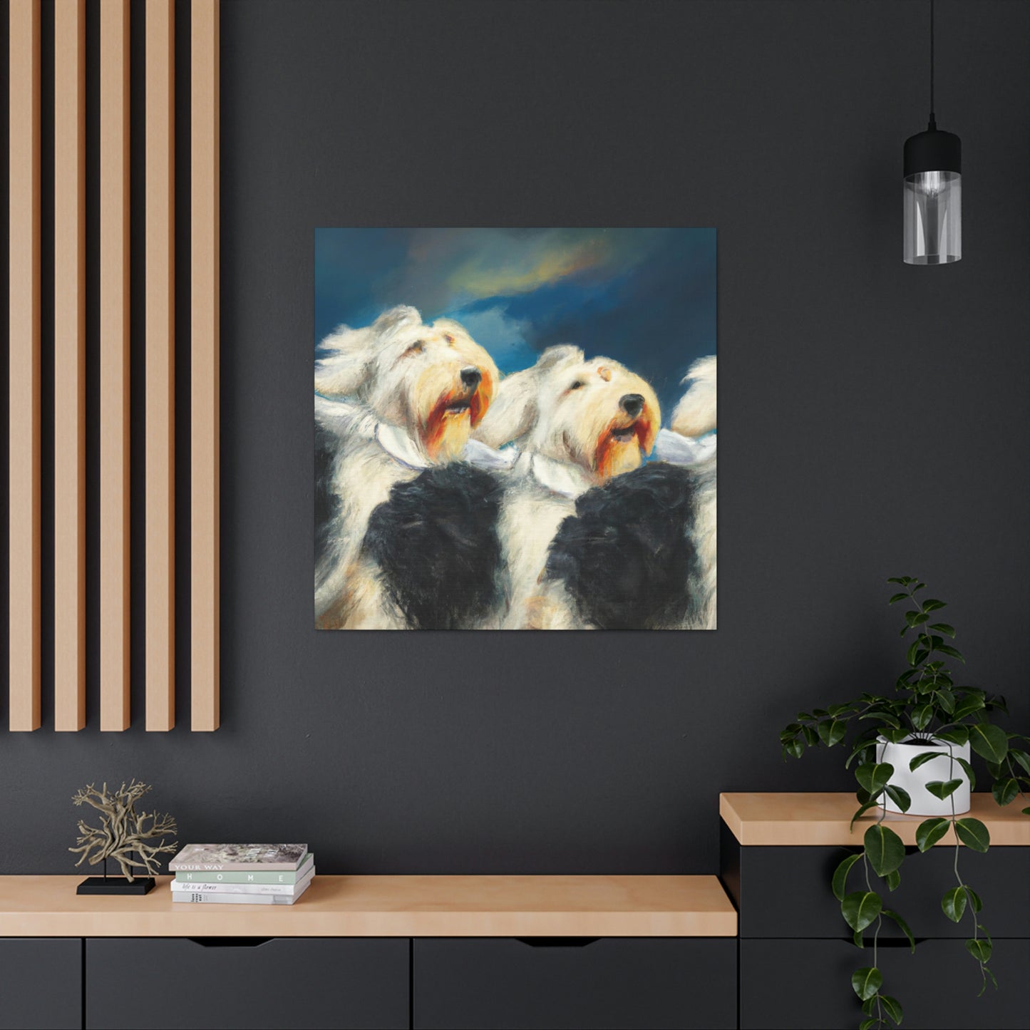 "Surreal Sheepdog Dreaming" - Canvas