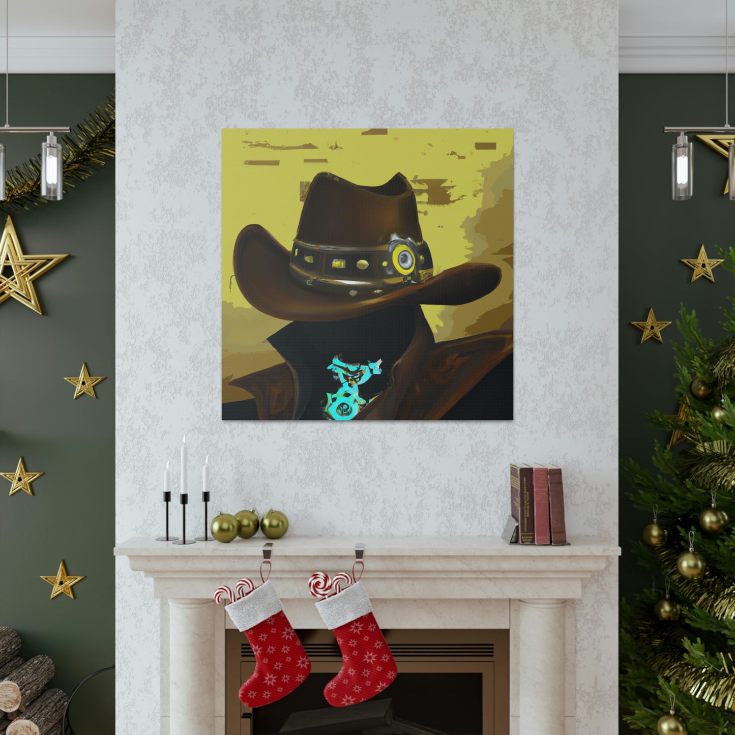 Cowboy in Steampunk Gear - Canvas