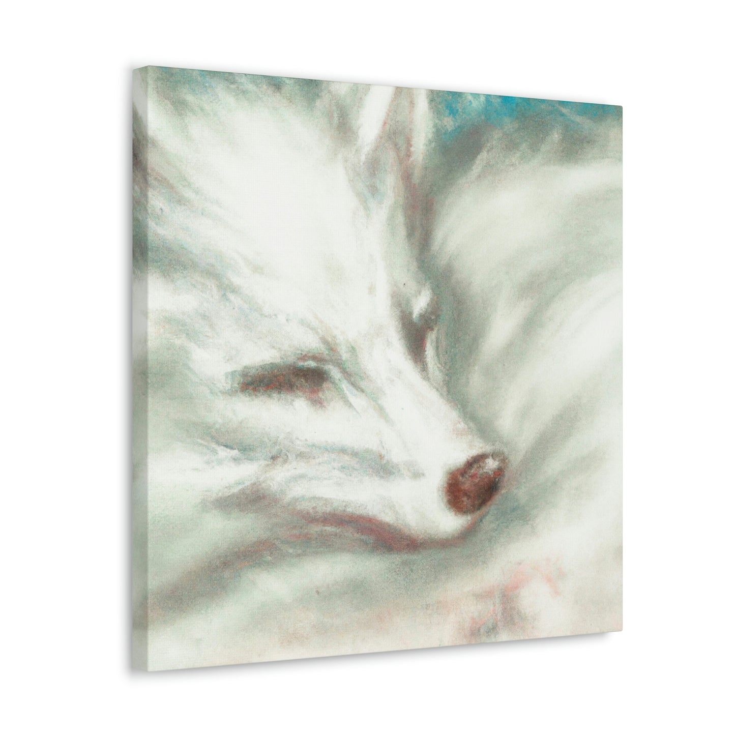 "Arctic Fox in White" - Canvas