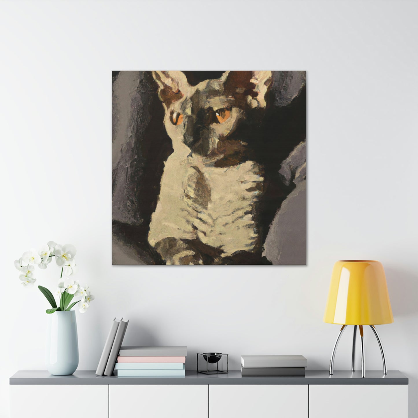 "Devon Rex Dreamscape" - Canvas