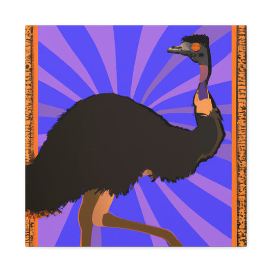 "Emu in Artful Flight" - Canvas