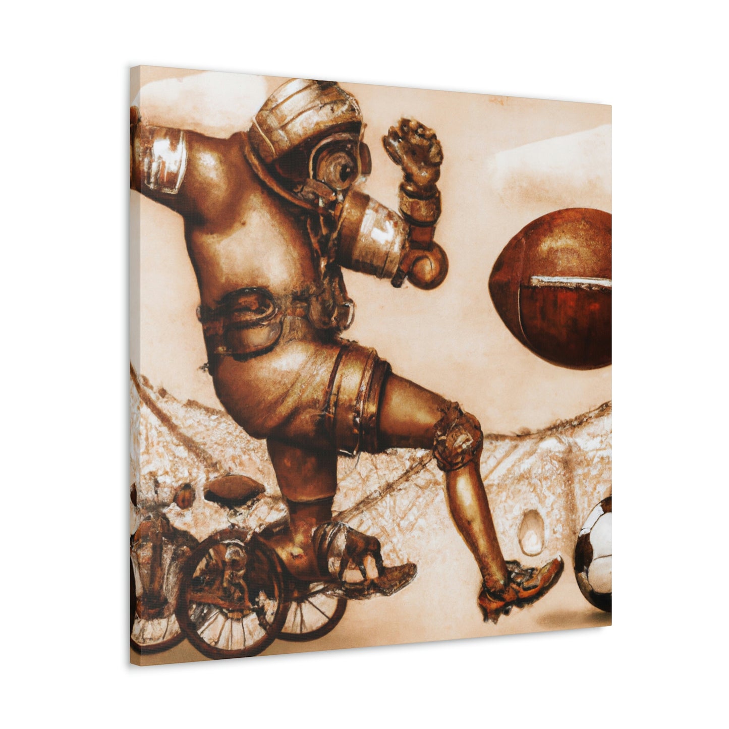 "Mechanical Football Futurism" - Canvas