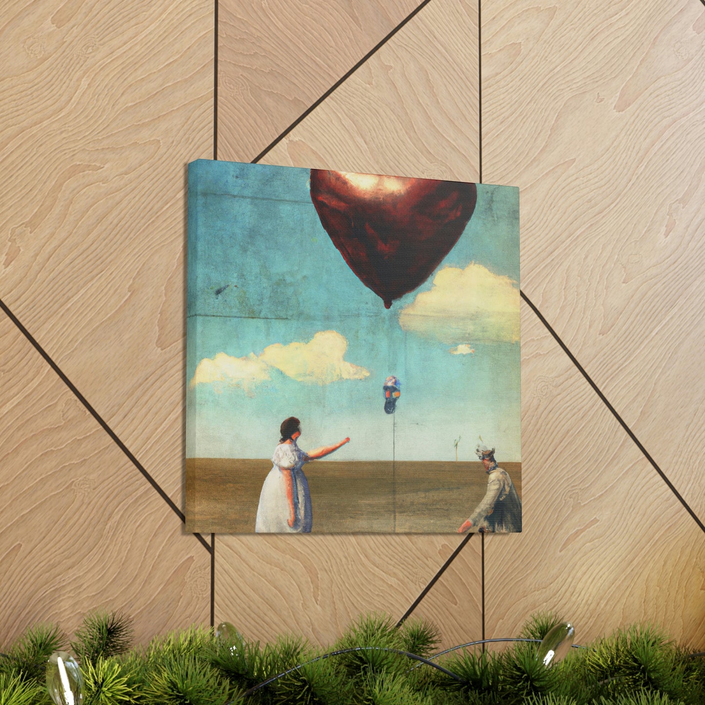 "Heart Balloon Ascension" - Canvas