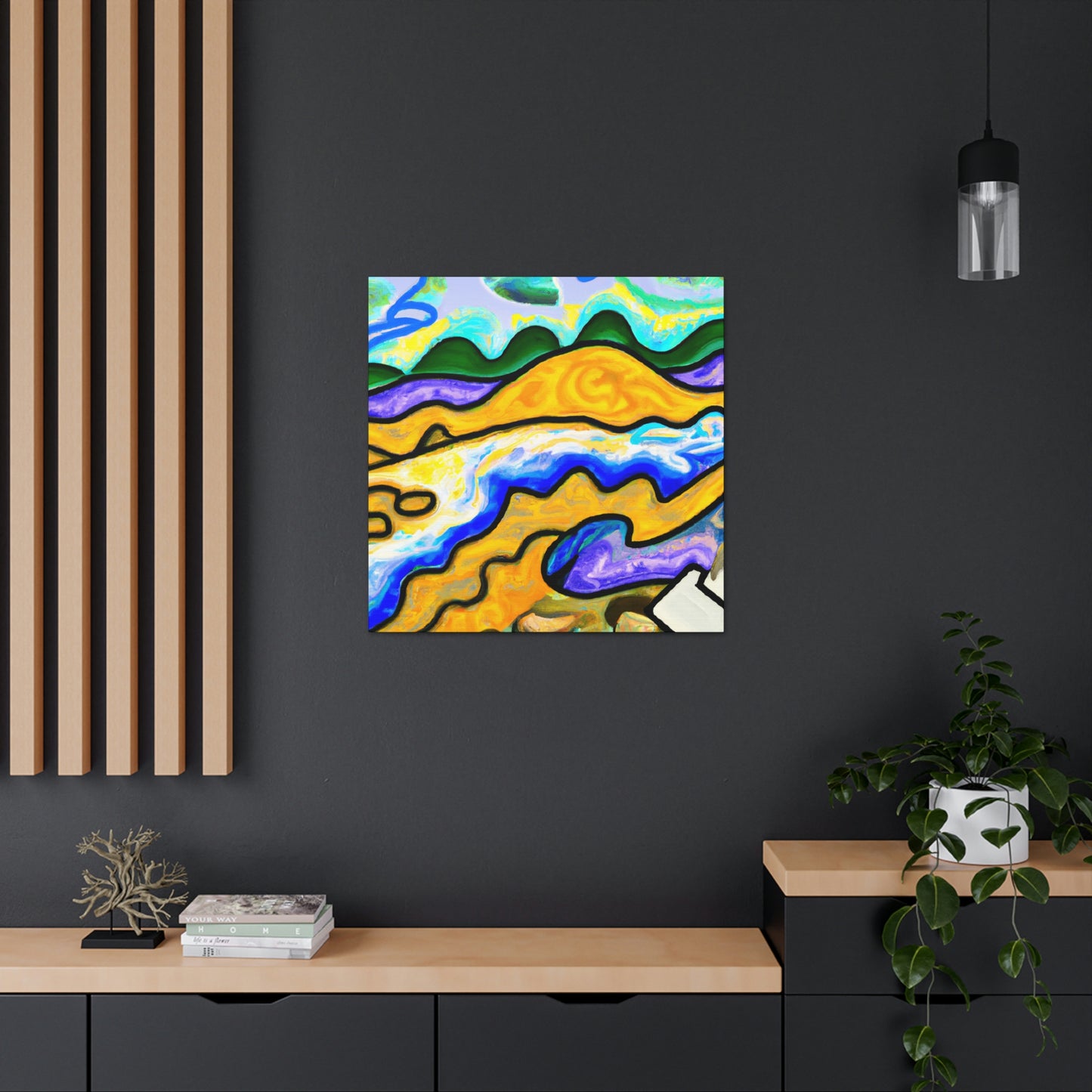 River at Twilight. - Canvas