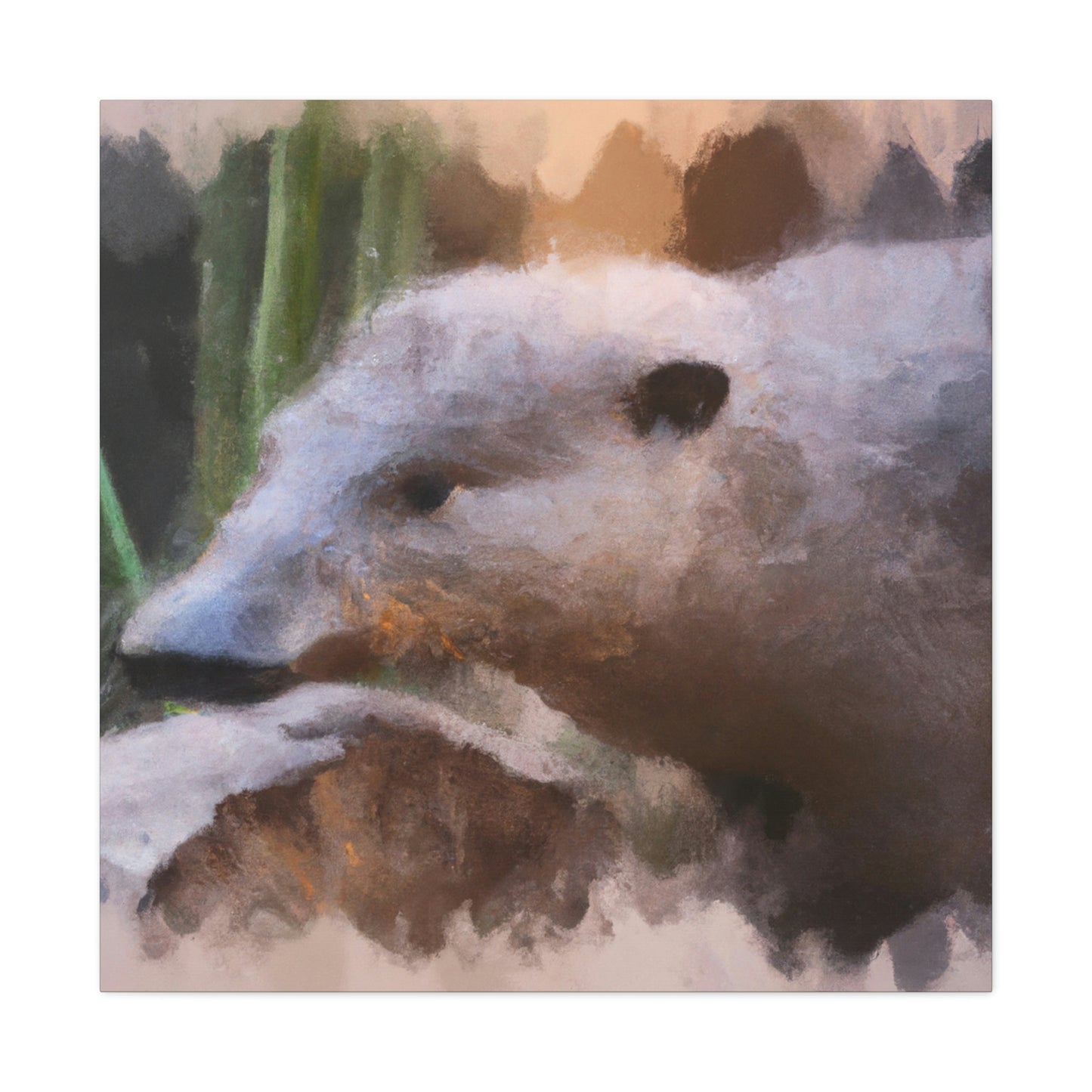 "Platypus Portrait Abstract" - Canvas