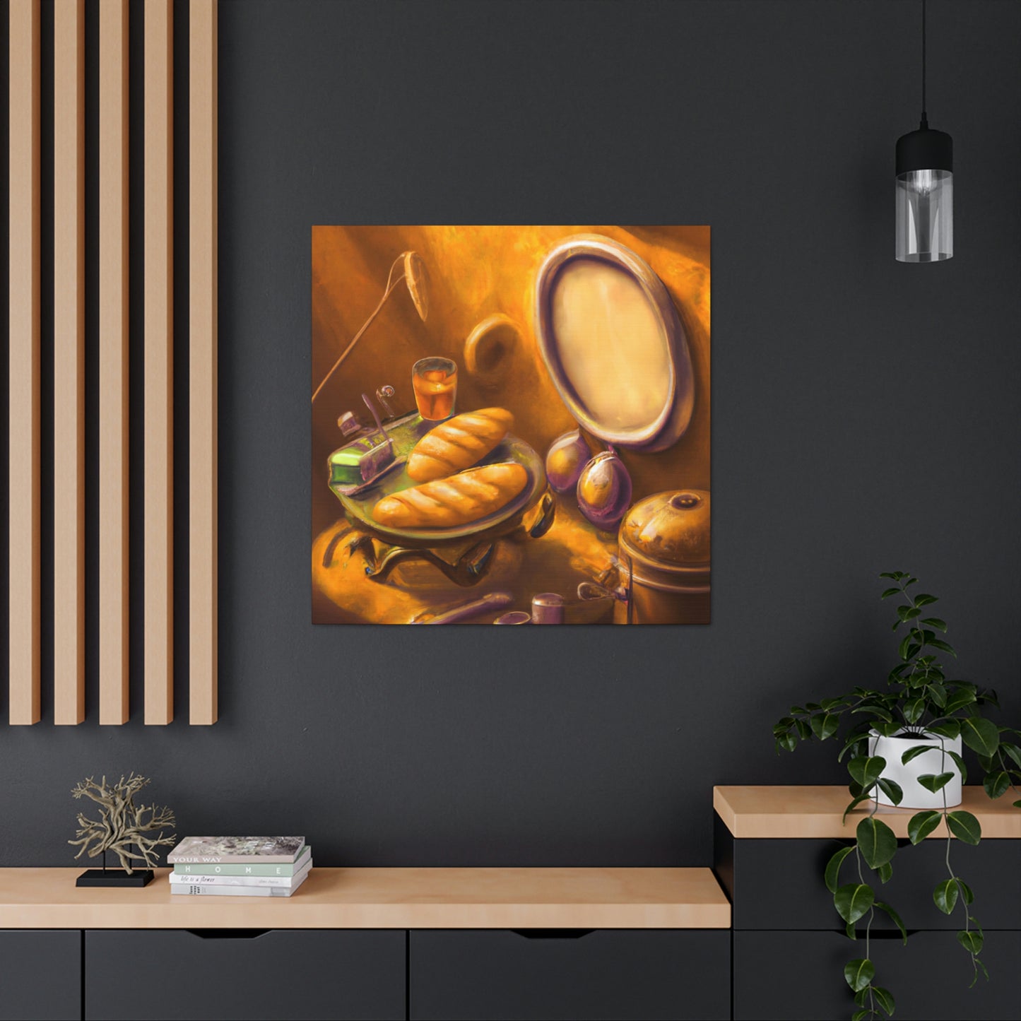 "Steampunk Bread Ablaze" - Canvas