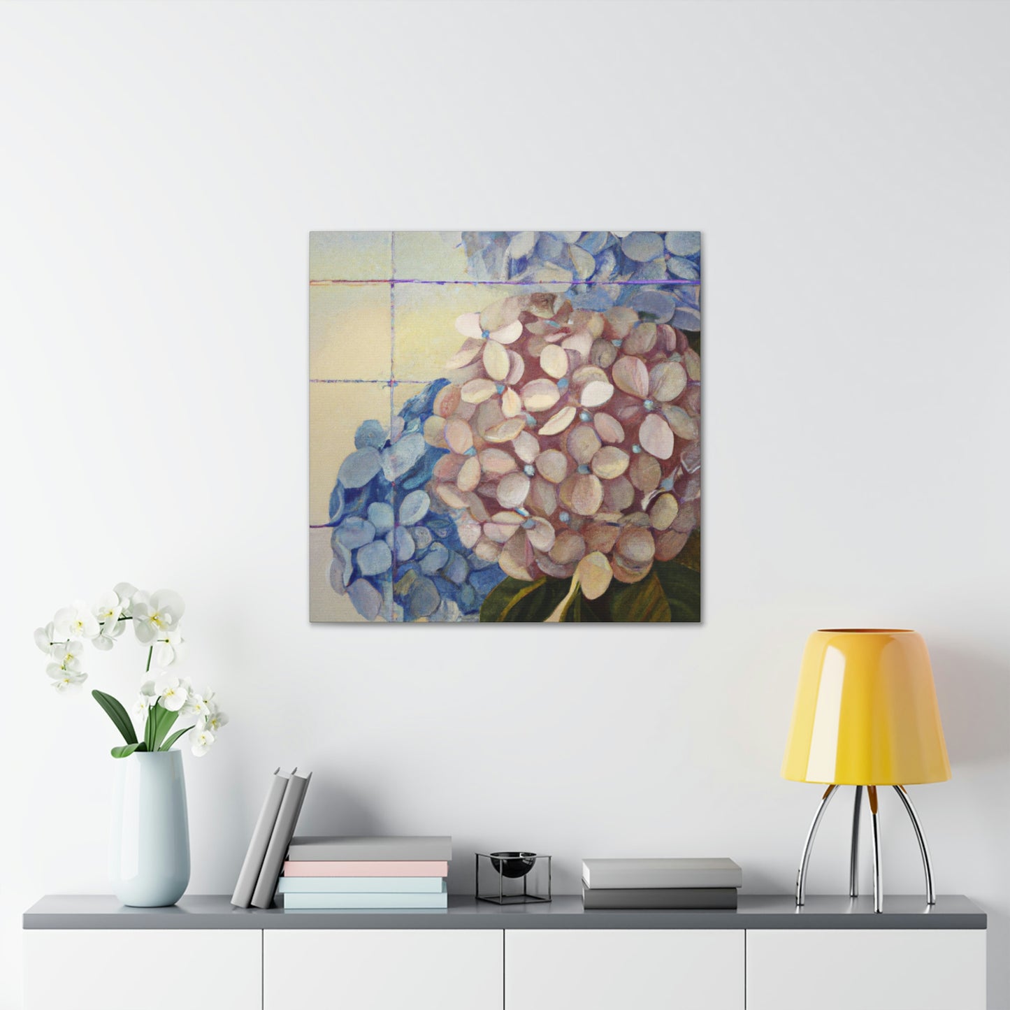 "Lush Deco Hydrangeas" - Canvas