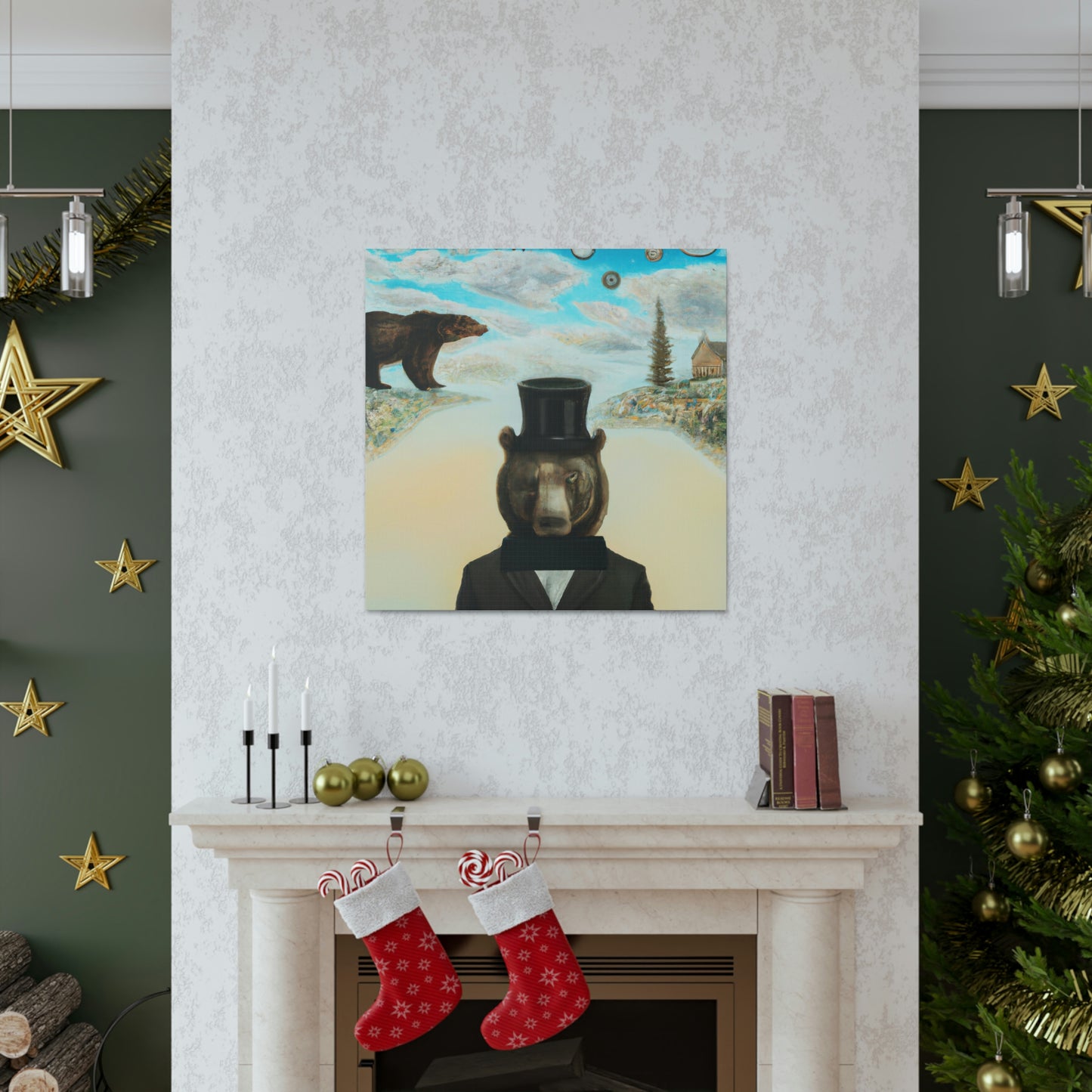 Steam Black Bear Portrait - Canvas