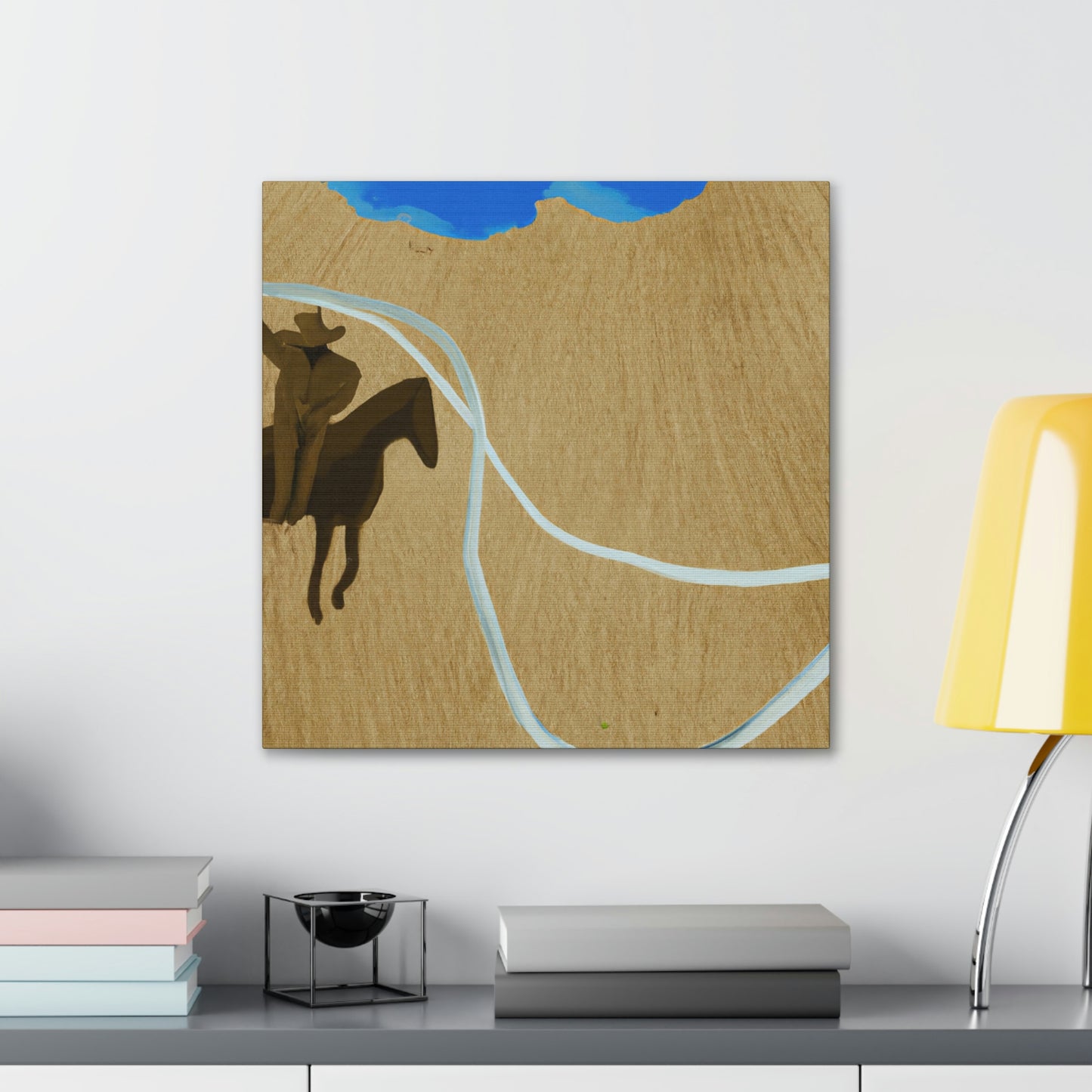 Roping a Cowboy Sunset - Canvas