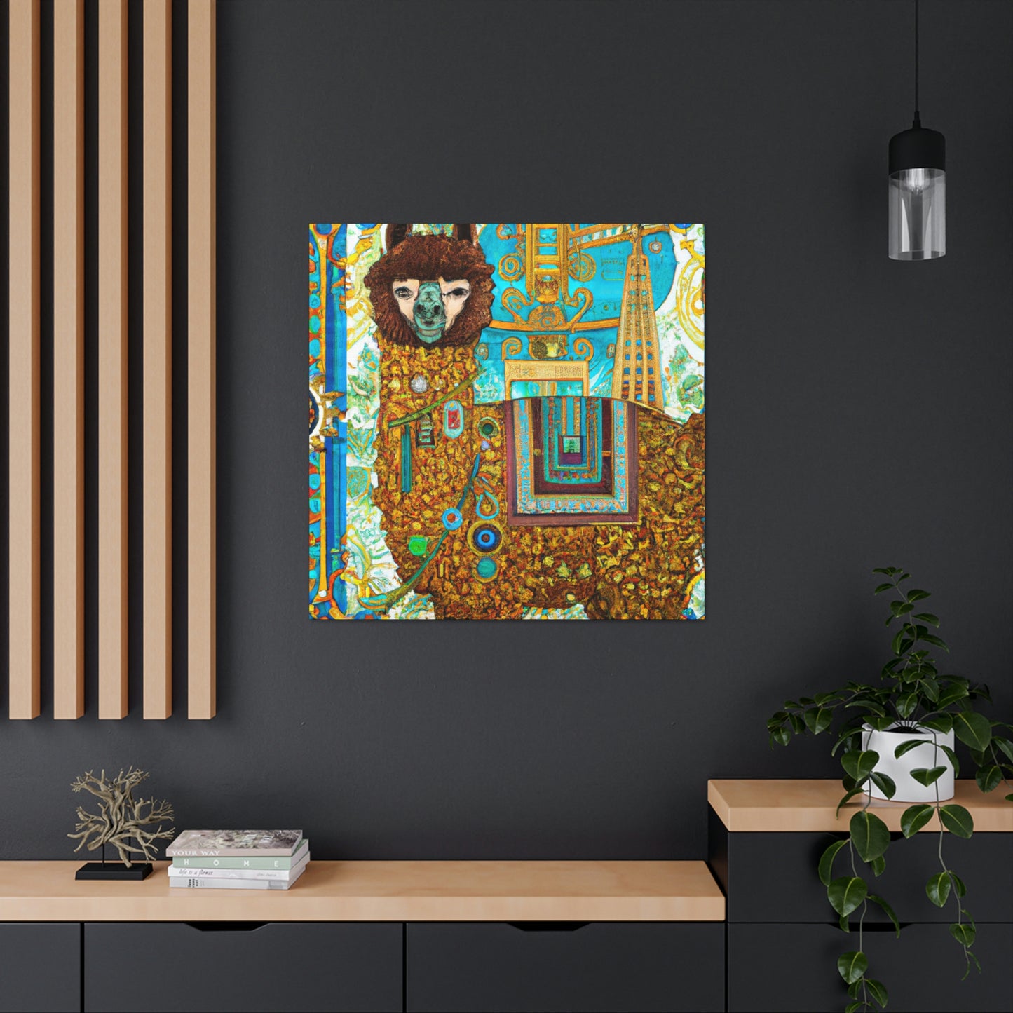 "Alpaca Delight Deco" - Canvas