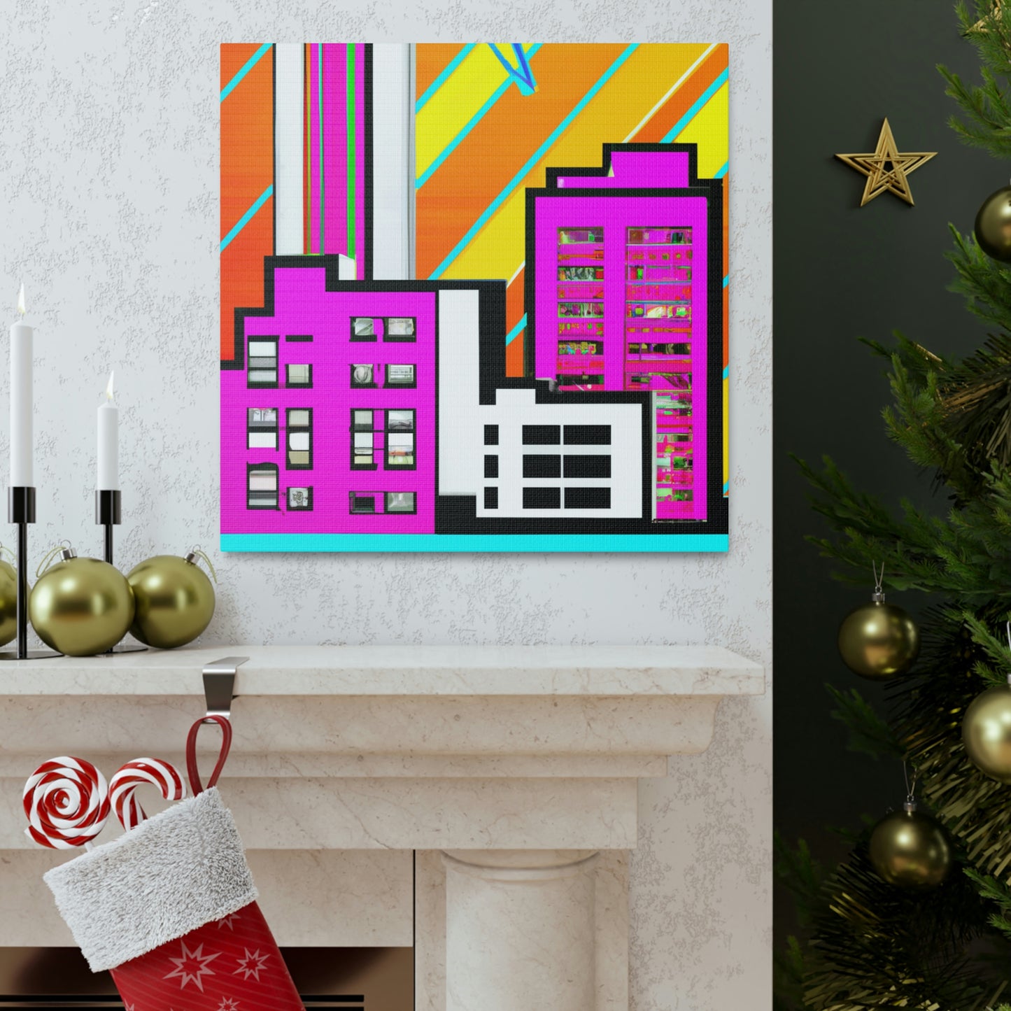 Modern Art Deco Delight - Canvas