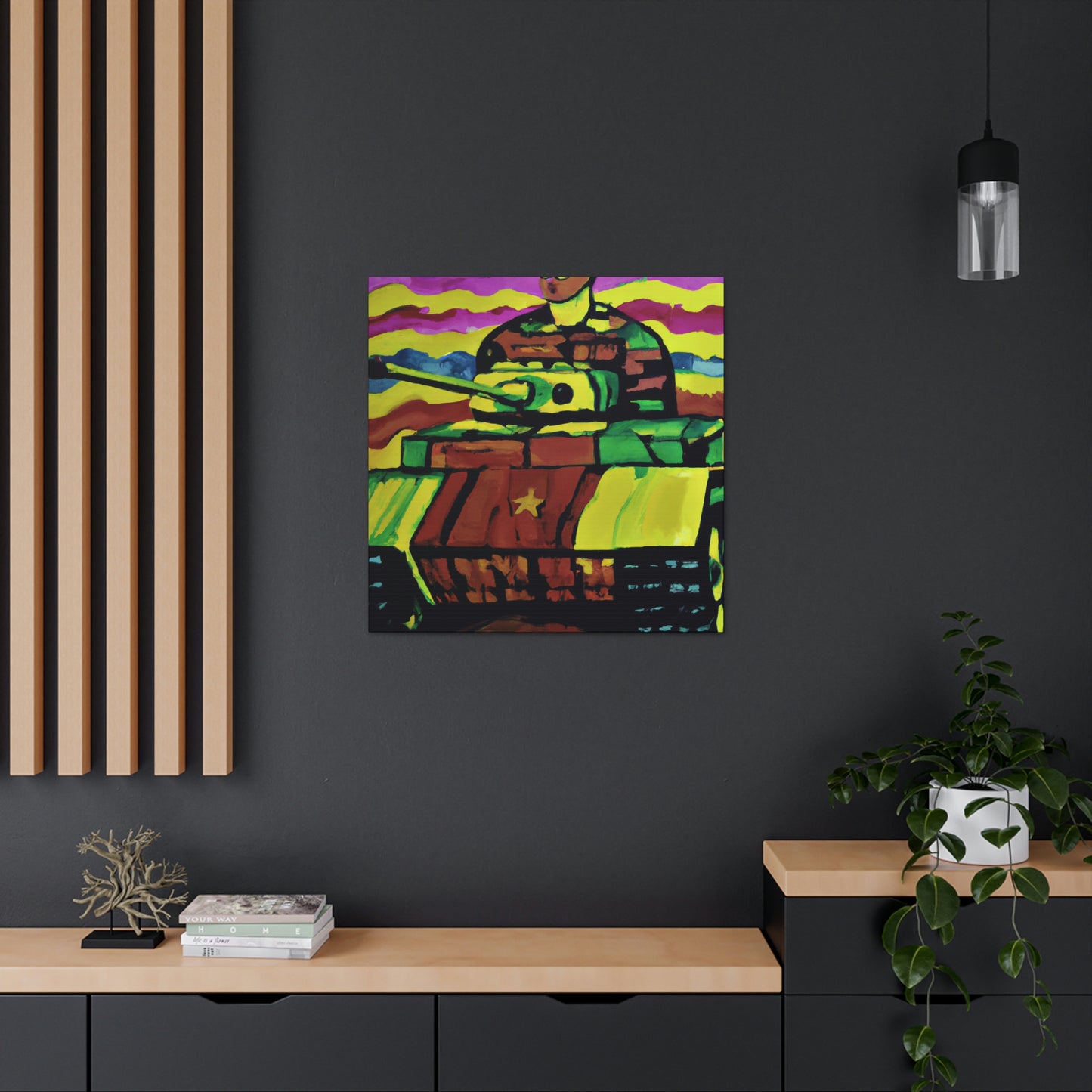 "Tank Operator in Fauvism" - Canvas