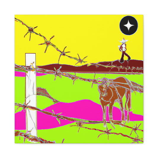 Barbed Wire Snapshot - Canvas