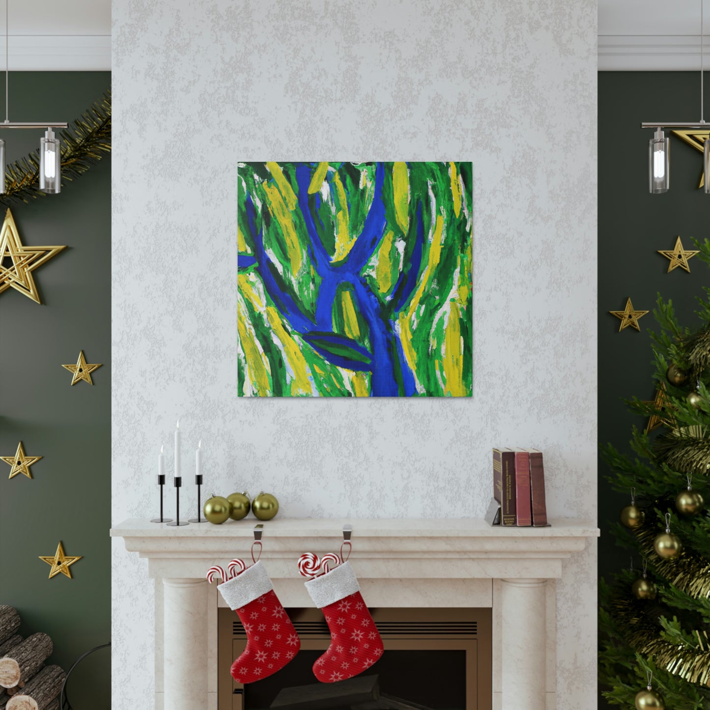 "Willow Tree in Moonlight" - Canvas