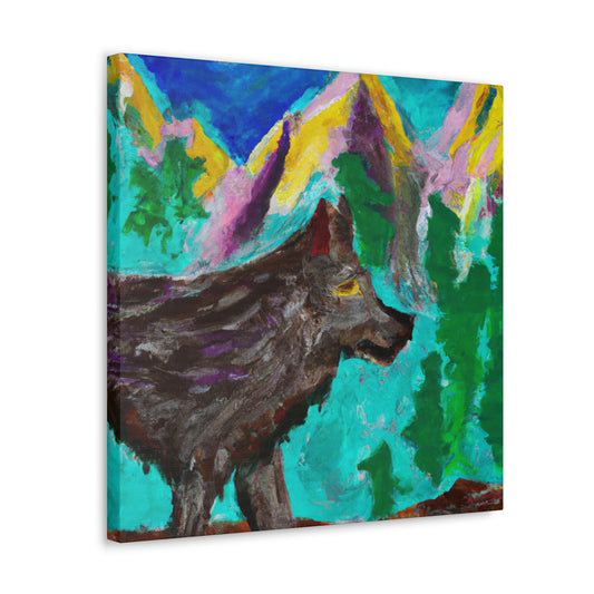 "Fauve Wolf in Nature" - Canvas