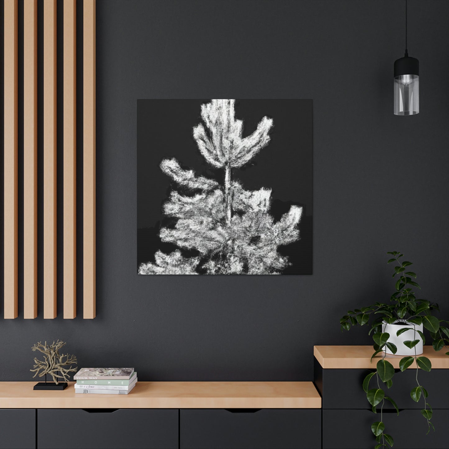 "Pine Trees in Deco" - Canvas