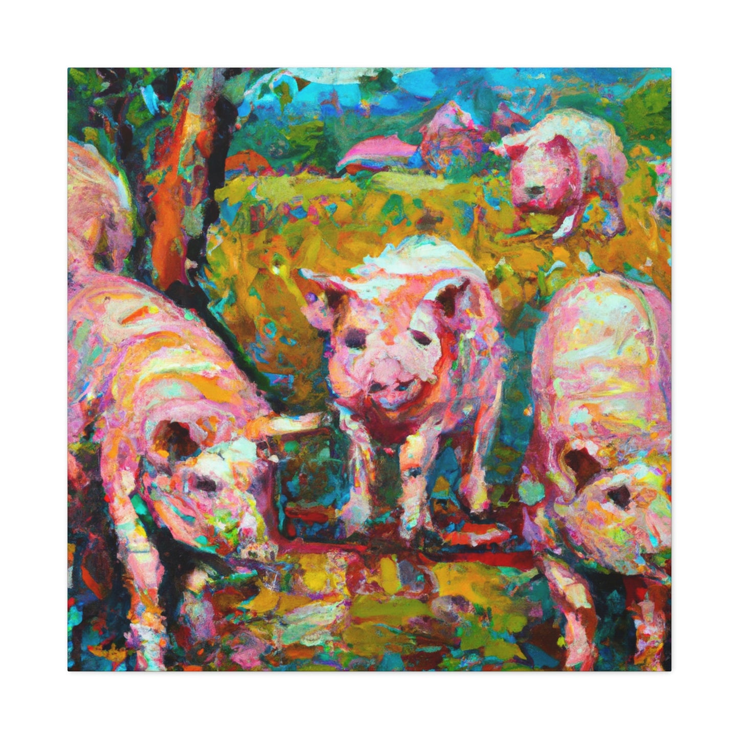 Pigs on the Farm - Canvas