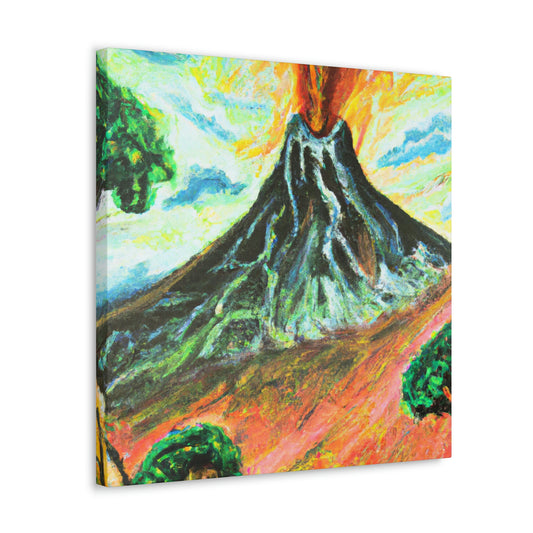 "Volcano Erupts Wildly" - Canvas