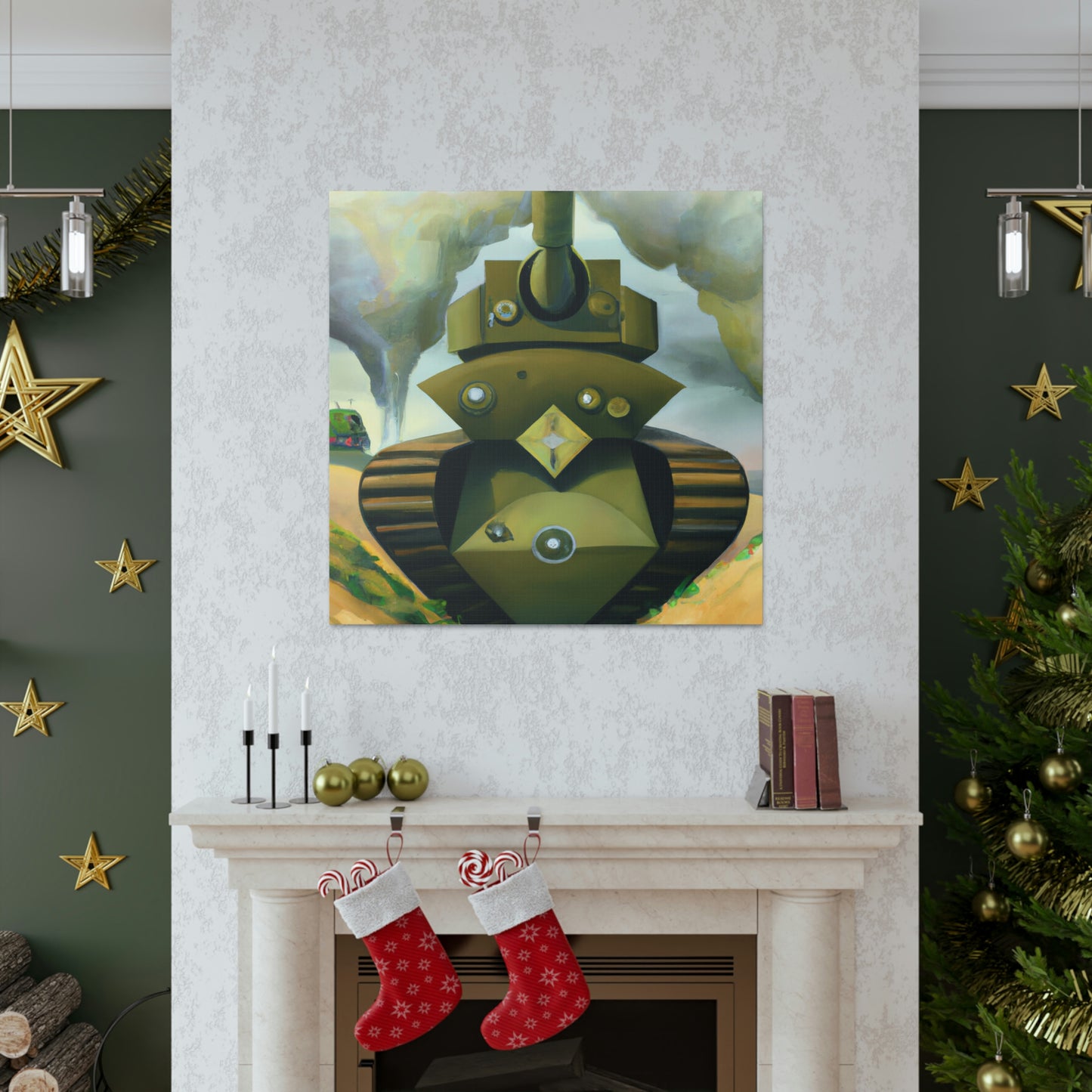 "Tank Turret Dreamscape" - Canvas