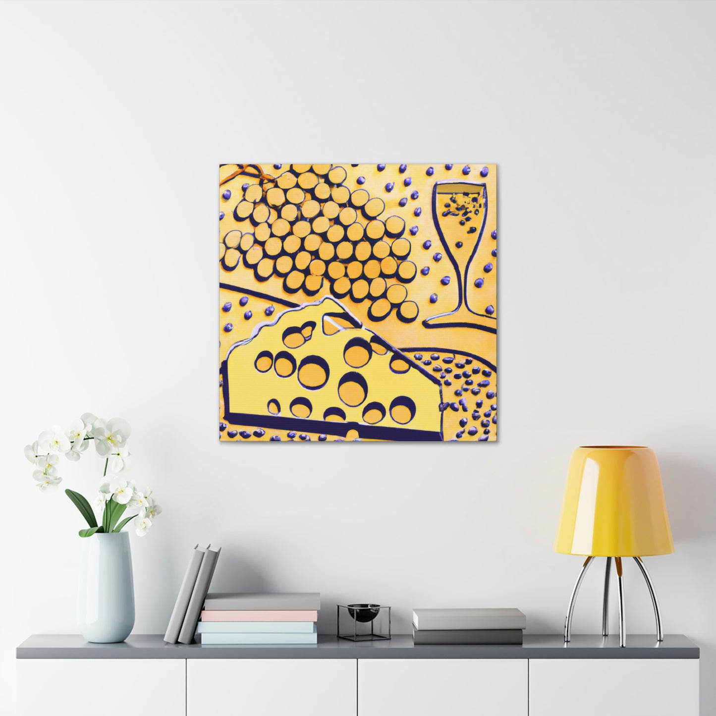 Cheese Grapes Mosaic - Canvas