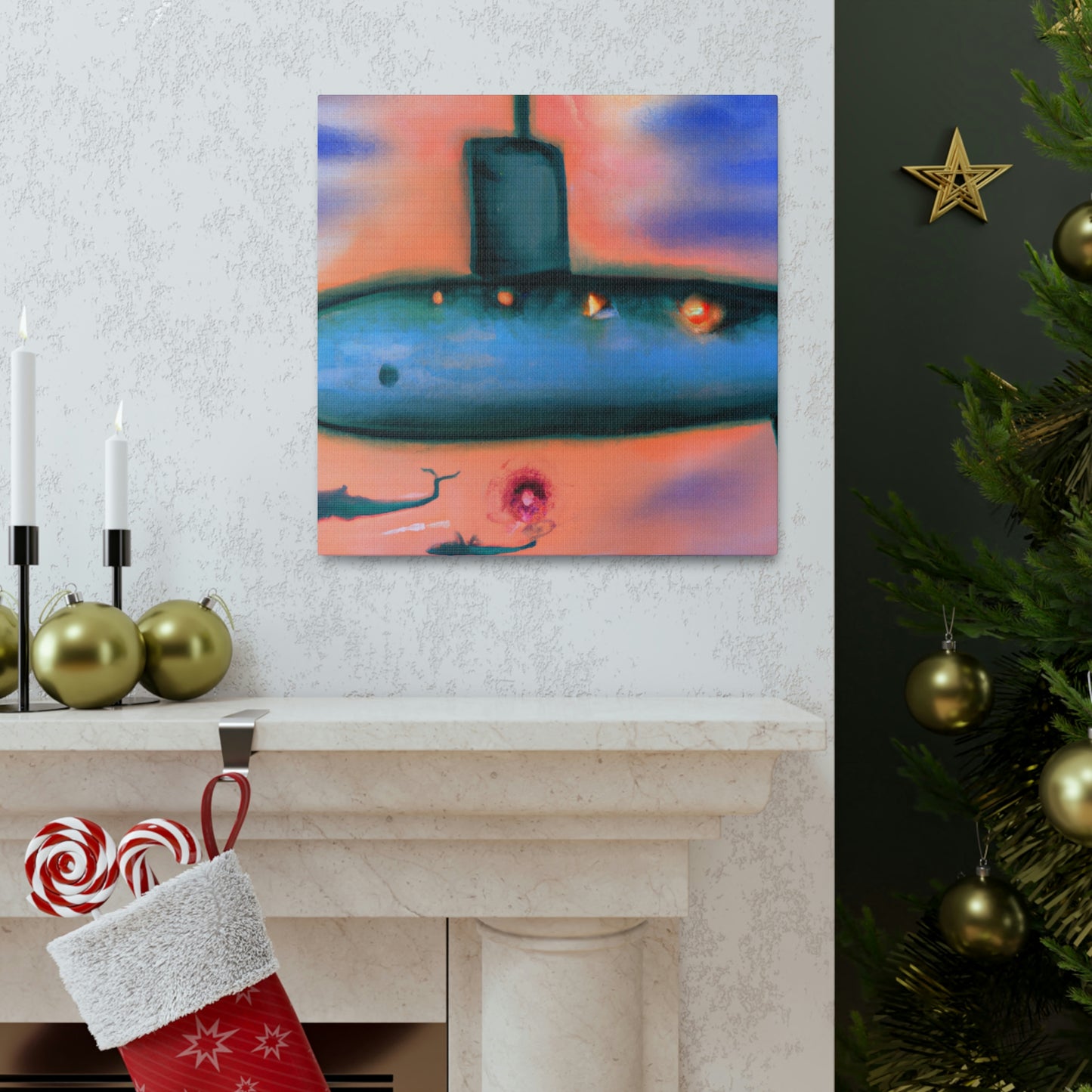 "Submarine in Expressionism" - Canvas