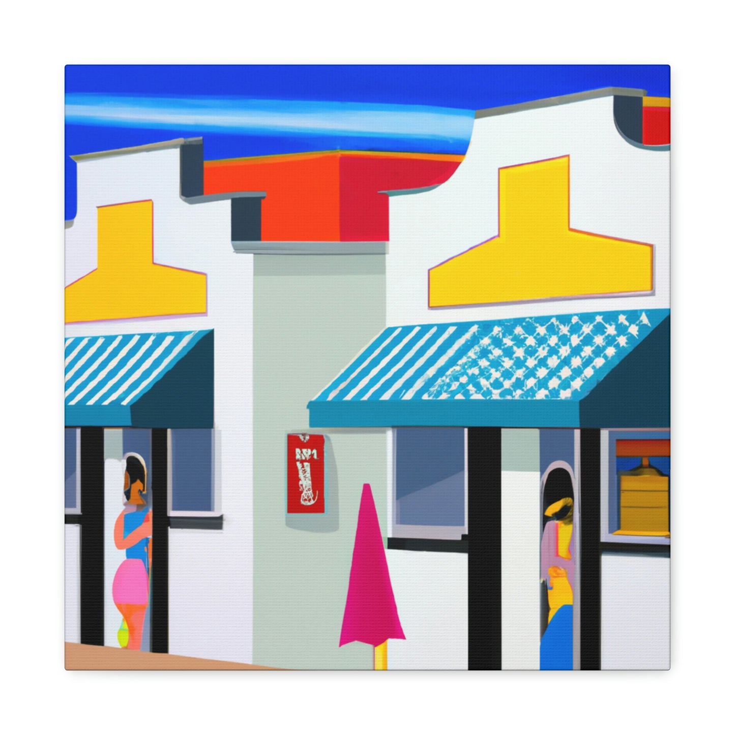 "Sparkling Beach Boutiques" - Canvas