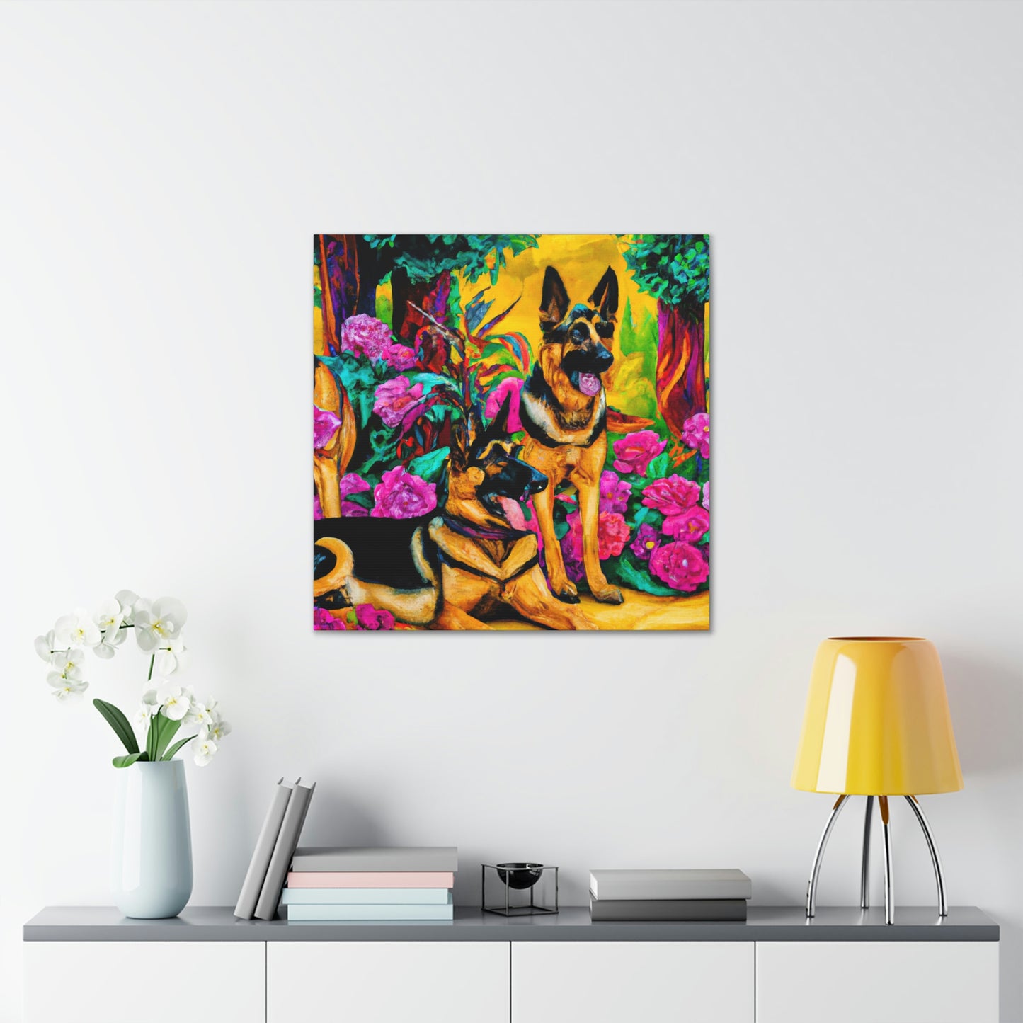 "Guardian Shepherd in Deco" - Canvas