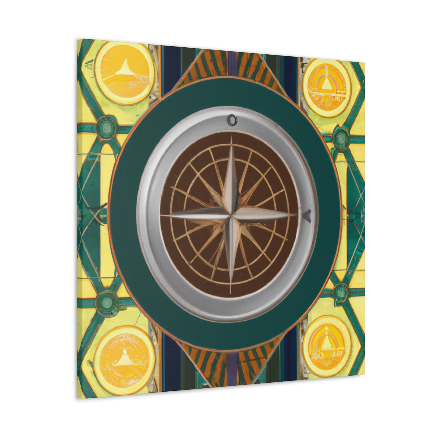 Vibrant Deco Compass - Canvas