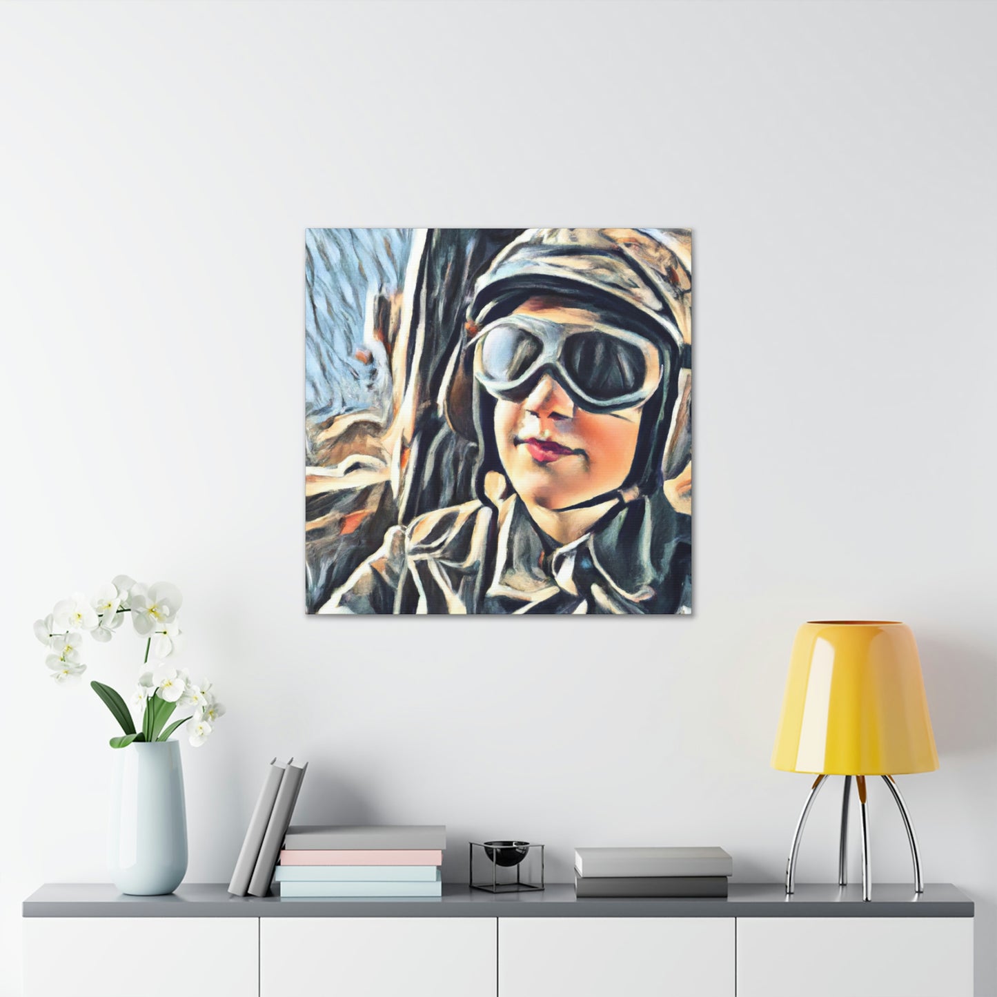 "Blue Skies, Navy Pilot" - Canvas