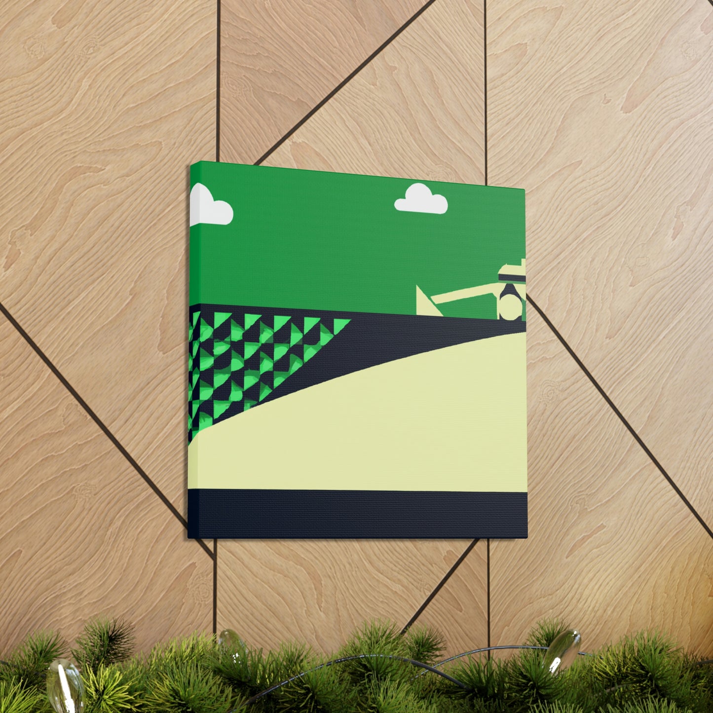 "Combine Harvester Minimalism" - Canvas