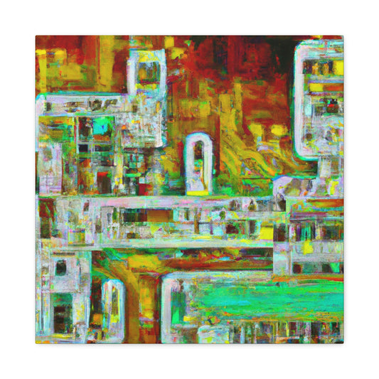 Modern Technological Mosaics - Canvas